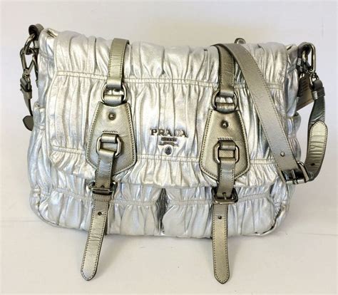 Prada silver crossbody handbags